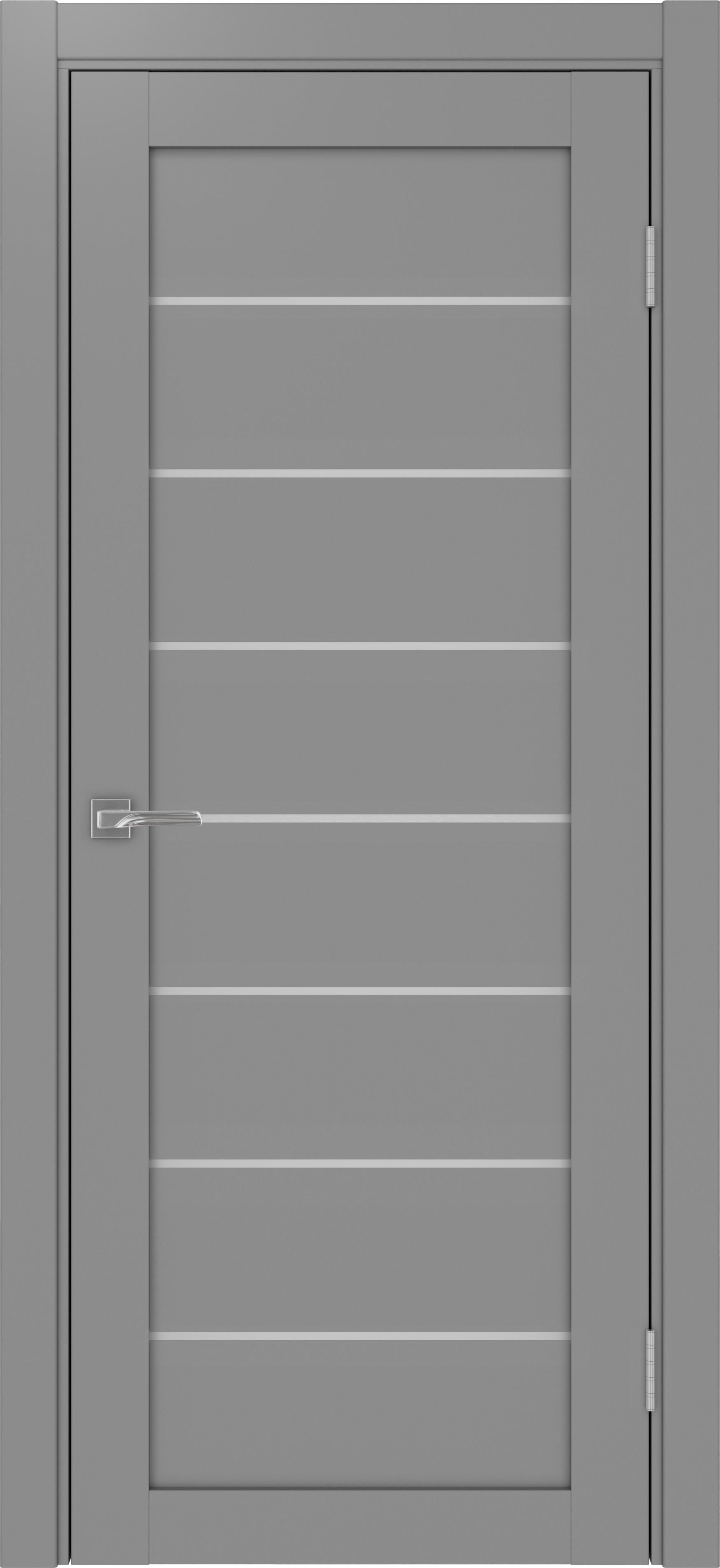 Межкомнатная дверь «Турин 508 Серый» стекло сатин