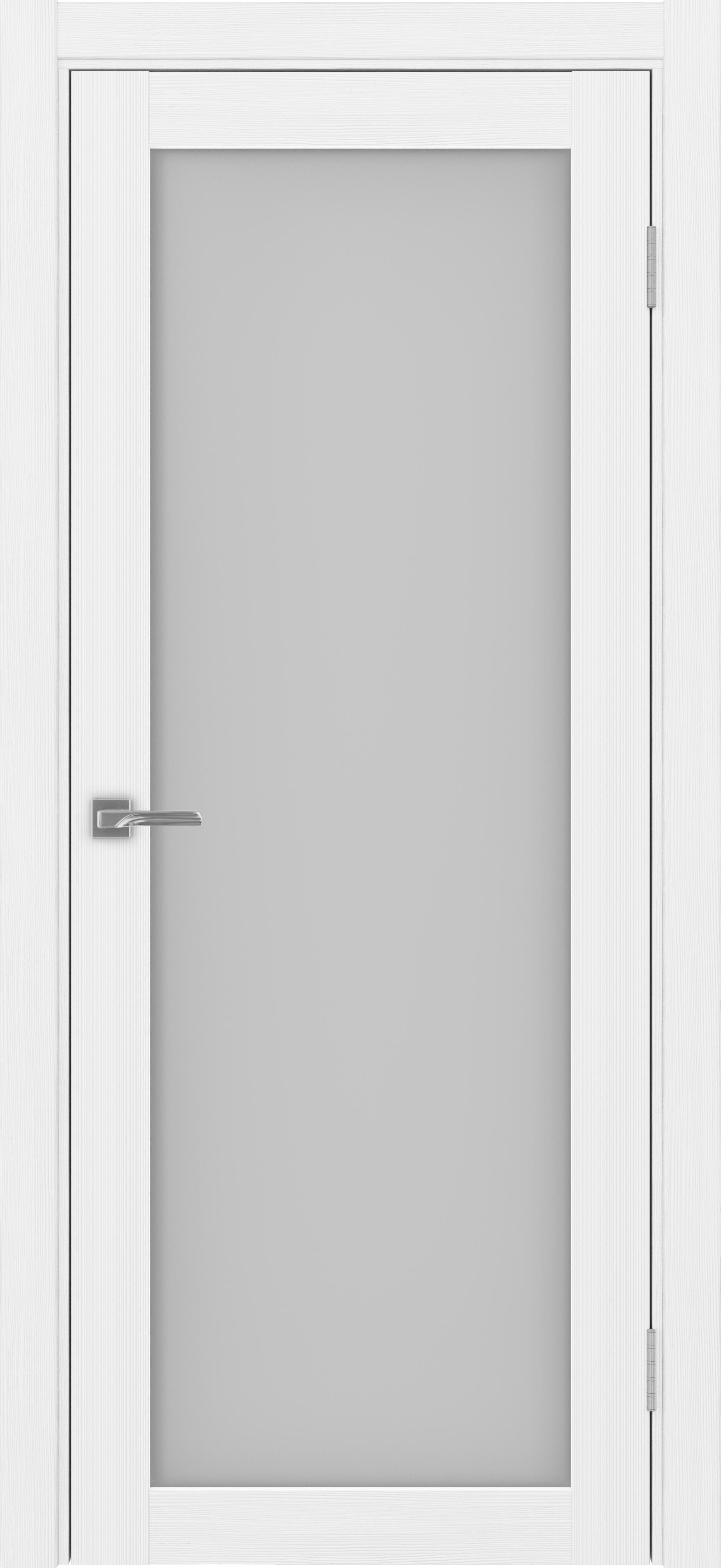 Межкомнатная дверь «Турин 501.2 Белый лёд» стекло сатин