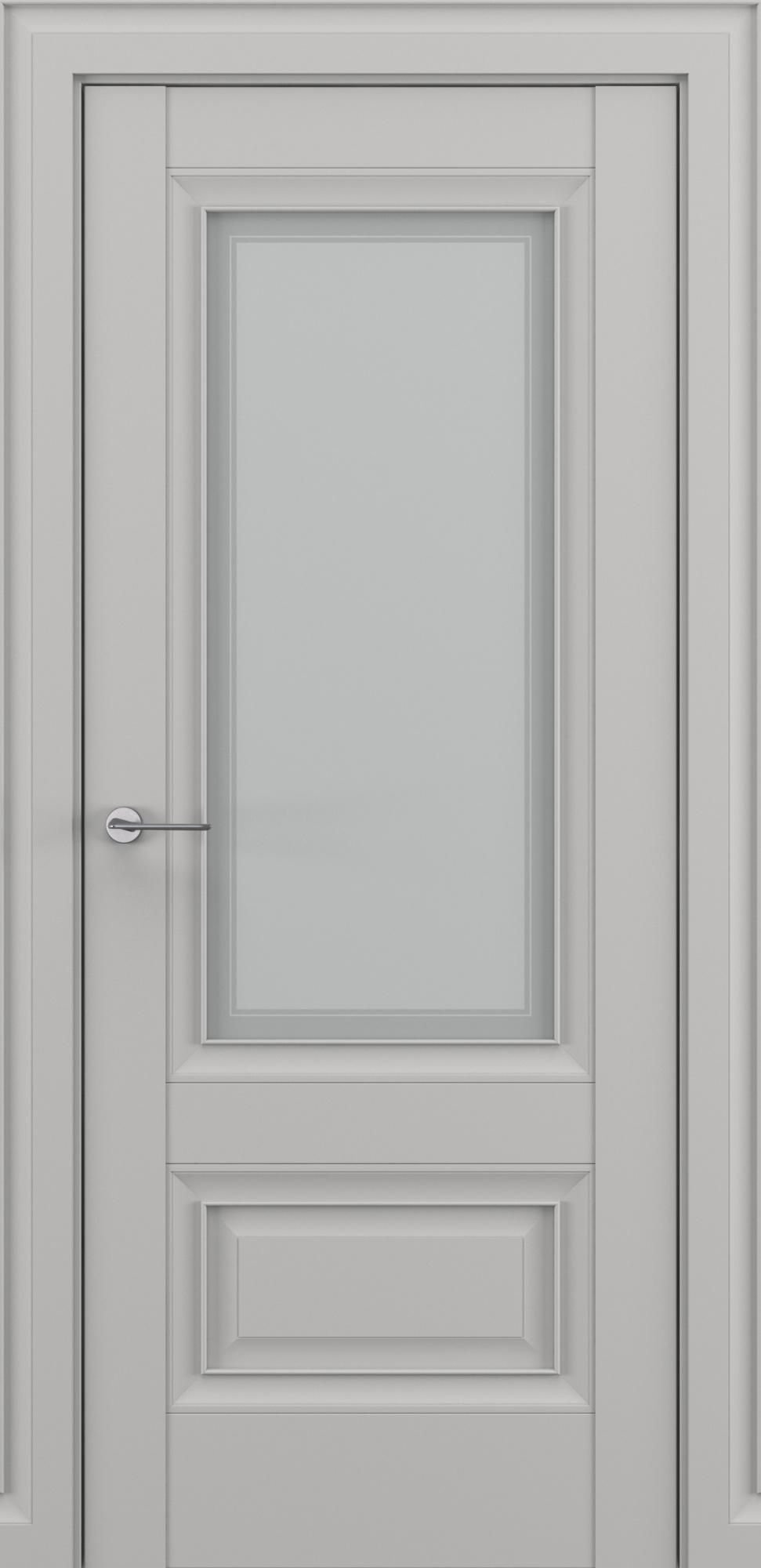 Межкомнатная дверь «Classic Baguette Турин В1» со стеклом, серый матовый